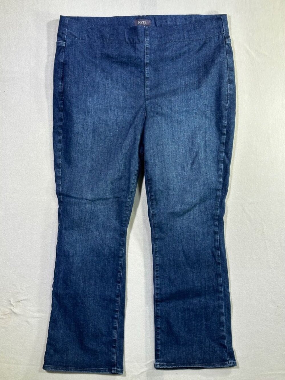 NYDJ Size P1X (14WP-18WP) Decker Pull On Women's Stretch Denim Jeans Blue